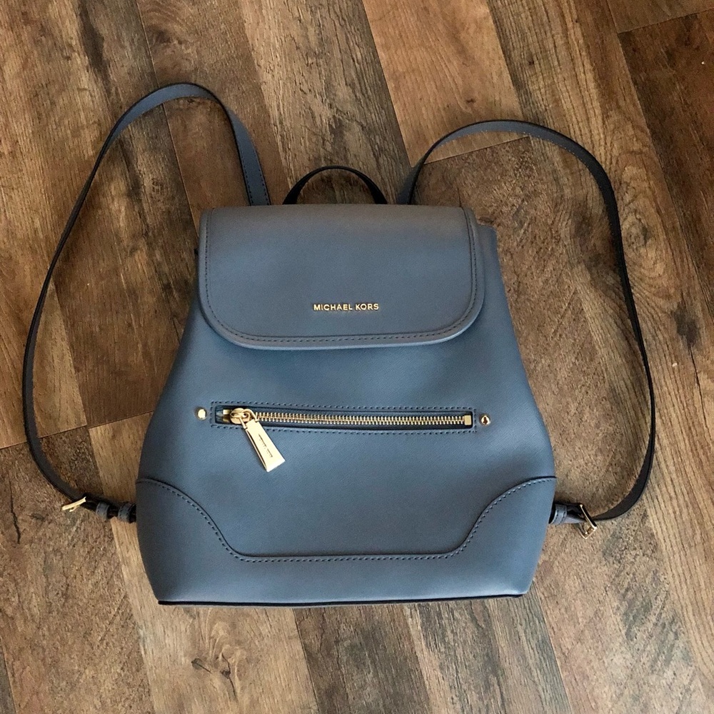 Micheal Kors Harrison Medium Saffiano Leather Backpack